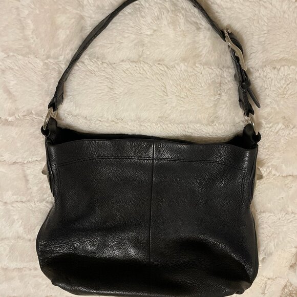 Coach Black Leather Hobo Shoulder Bag - Picture 5 of 10